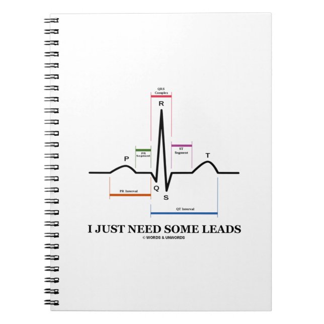 Carnet I Just Need Some Leads (ECG/EKG Heartbeat) (Devant)