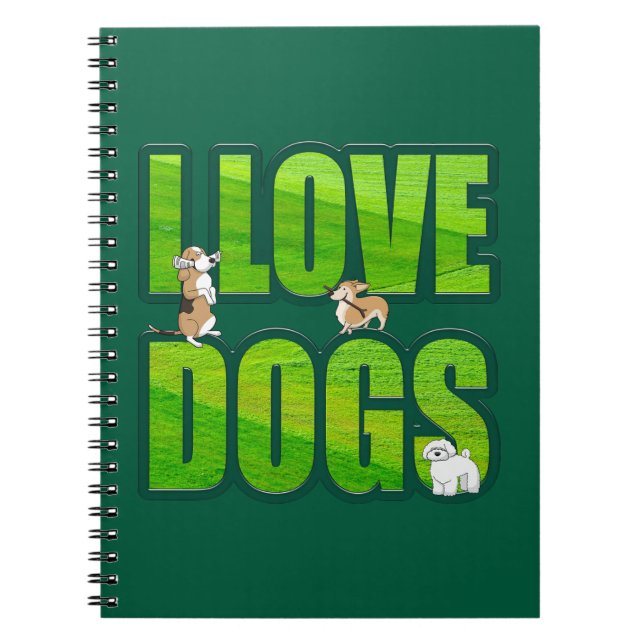 Carnet I love dogs (Devant)