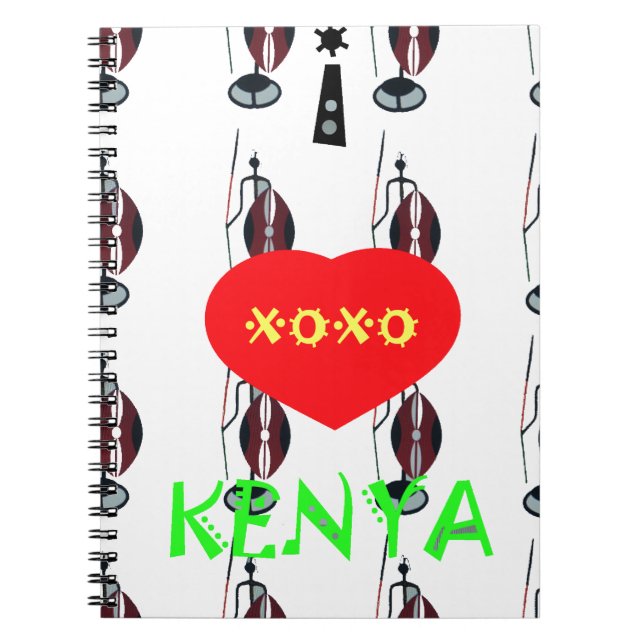 Carnet I Love Kenya XOXO (Devant)
