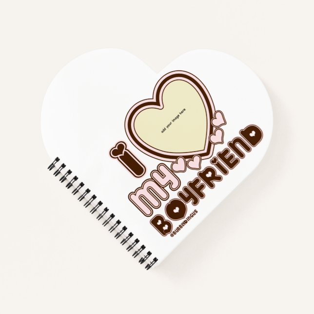 Carnet I Love my bf & gf rose (Devant)