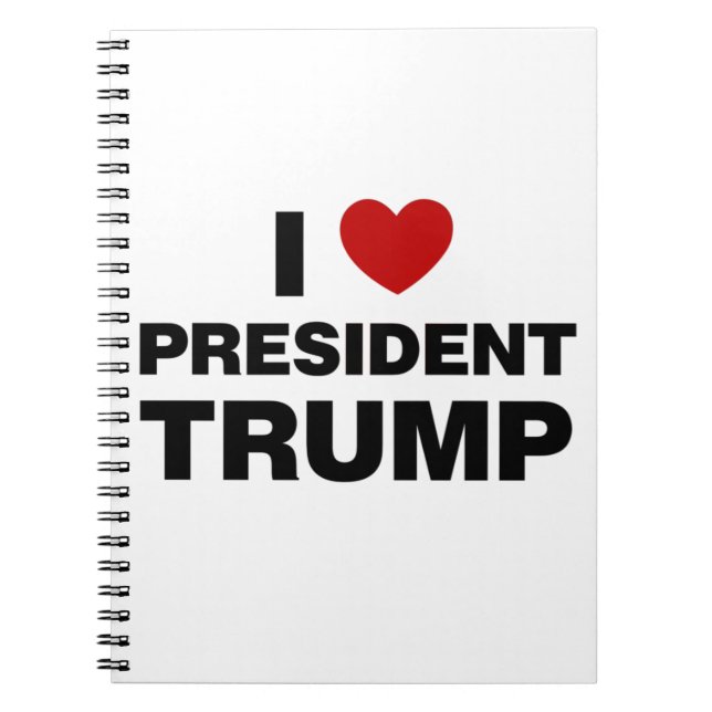 Carnet I Love Président Trump Heart (Devant)