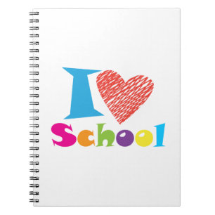 Carnet I Love School. Back To School. Cartoon Graduation 