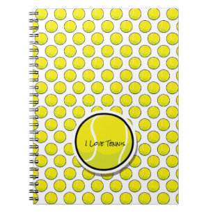 Carnet I Love Tennis Balls Sports Game Équipe Entraîneur 