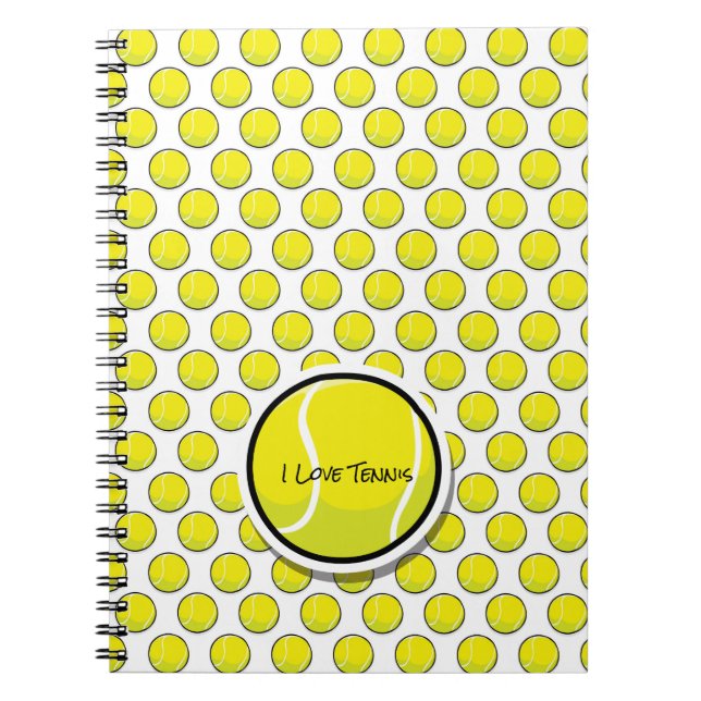 Carnet I Love Tennis Balls Sports Game Équipe Entraîneur  (Devant)