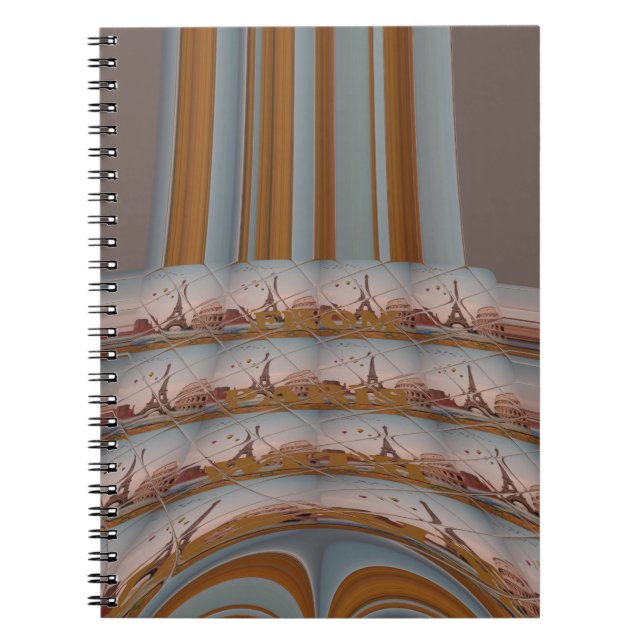 Carnet I Love Tour Eiffel Paris Avec amour bleu ciel colo (Devant)