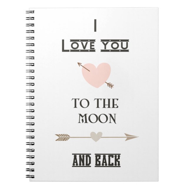 Carnet I love you to the moon and back (Devant)