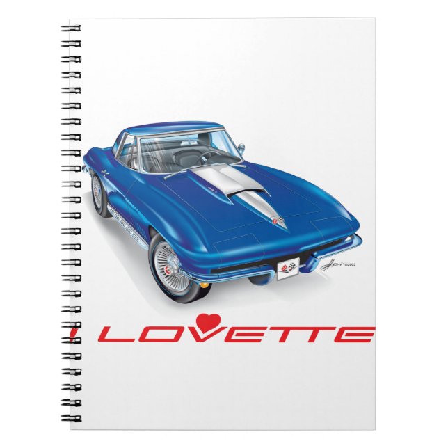 CARNET I LOVETTE UNIQUE CONCEPTION DE VOITURE (Devant)