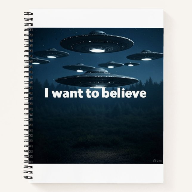 Carnet I want to believe (Devant)