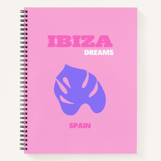 Carnet Ibiza, Art Voyage, Preppy, Salle Préppy, Rose (Devant)