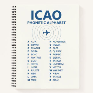 Carnet ICAO Spelling Alphabet – Pilot Lined Notebook