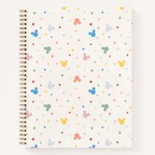 Carnet Icône colorée de Mickey Mouse et motif de points j