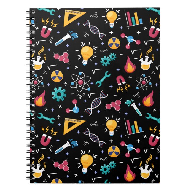 Carnet Icônes de modèle STEM: science, ingénierie, etc. (Devant)