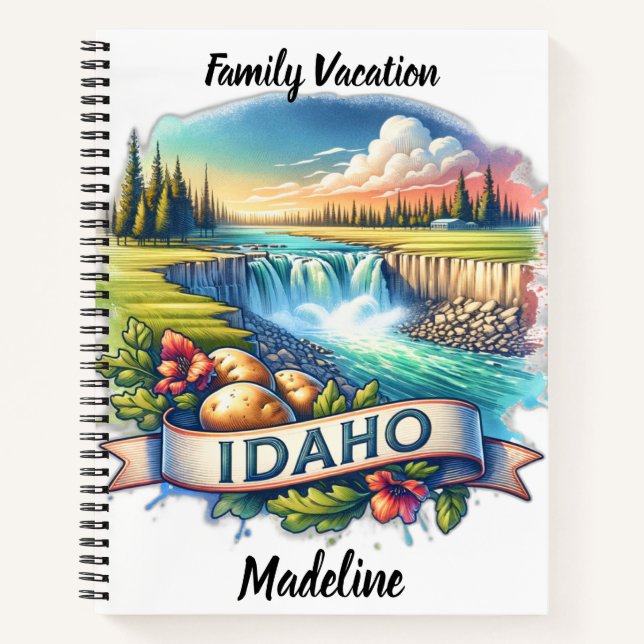 Carnet Idaho avec cascades (Devant)