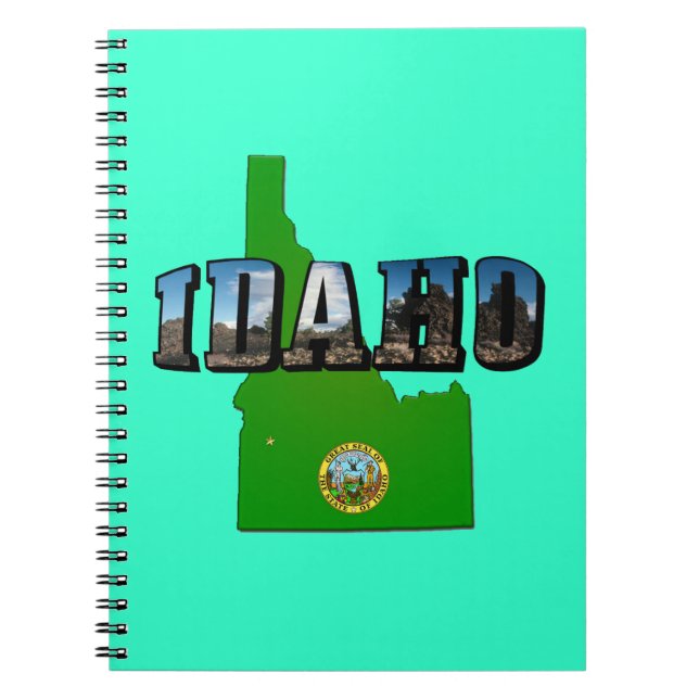 Carnet Idaho Carte, sceau et texte de l'image (Devant)