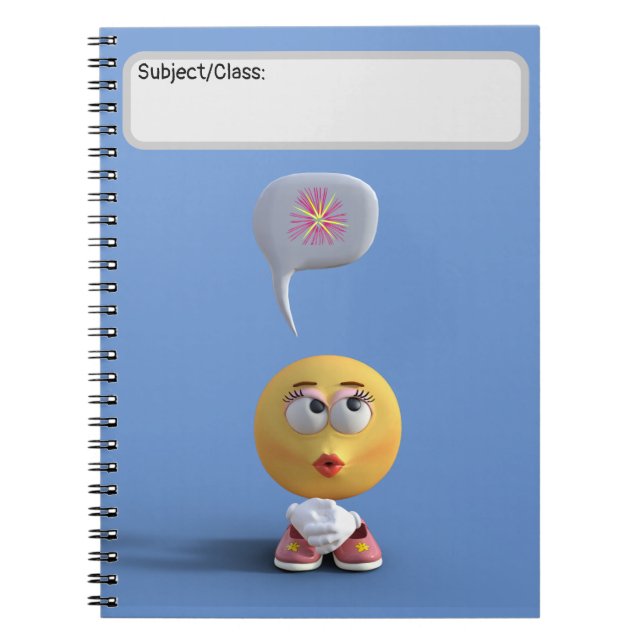 carnet "Idea Emoji" (bleu) (Devant)