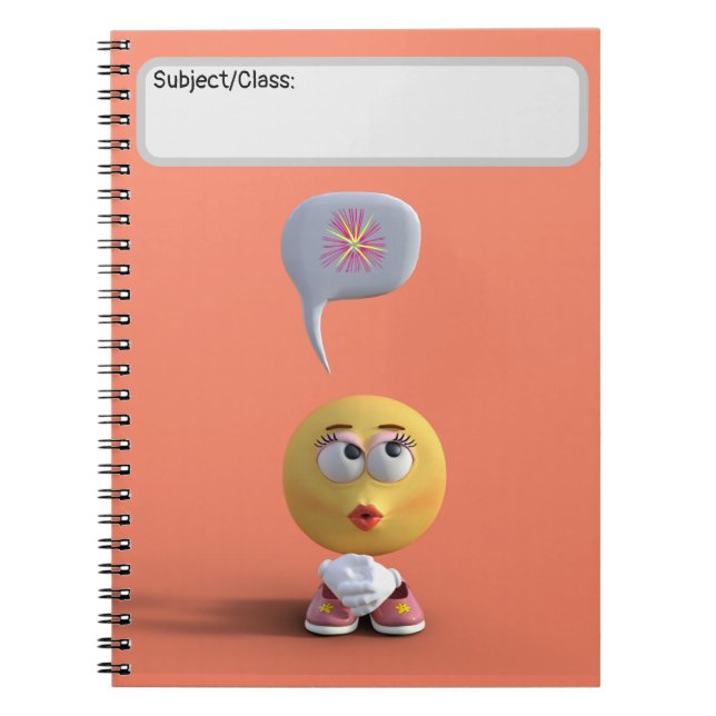 carnet "Idea Emoji" (orange) (Devant)