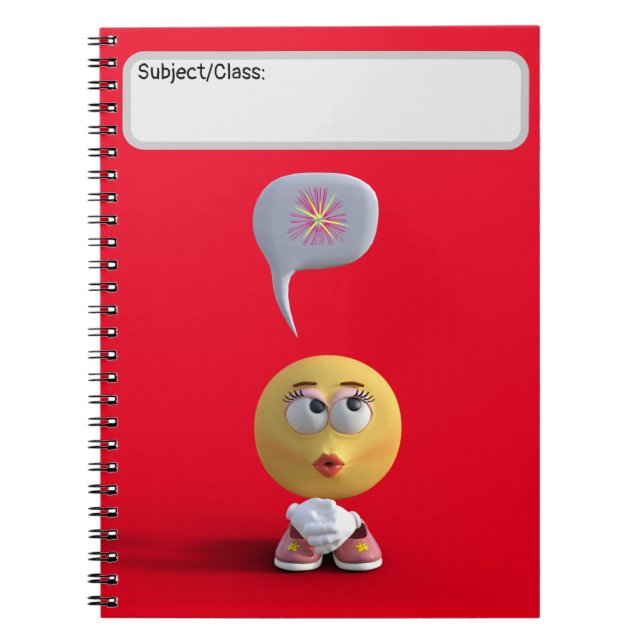carnet "Idea Emoji" (Rouge) (Devant)