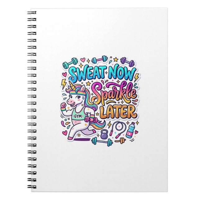 Carnet Idée Cadeau Licorne Sweat Maintenant Brille Plus T (Devant)