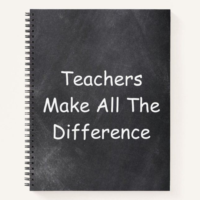 Carnet Idée Cadeau Tableau Les Enseignants Font La Différ (Devant)