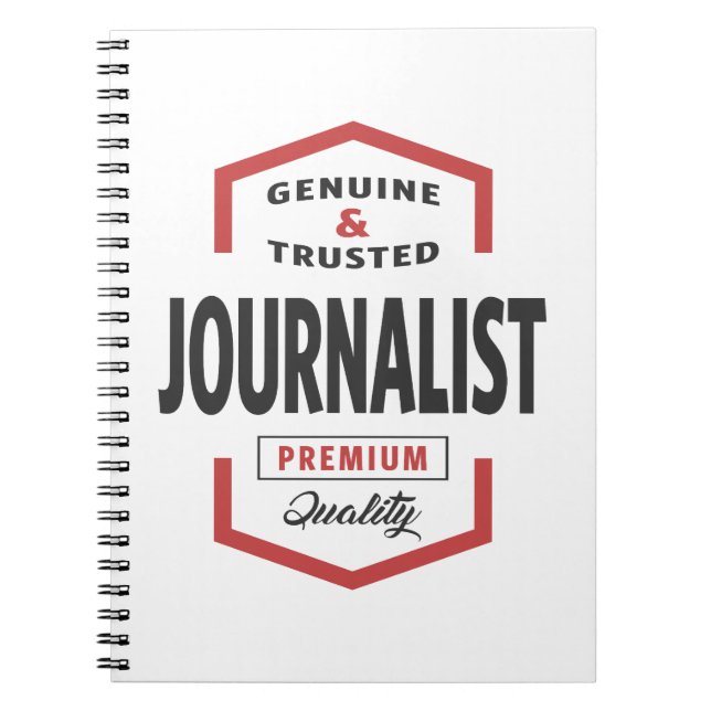 Carnet Idées Cadeaux Logo Journaliste. (Devant)