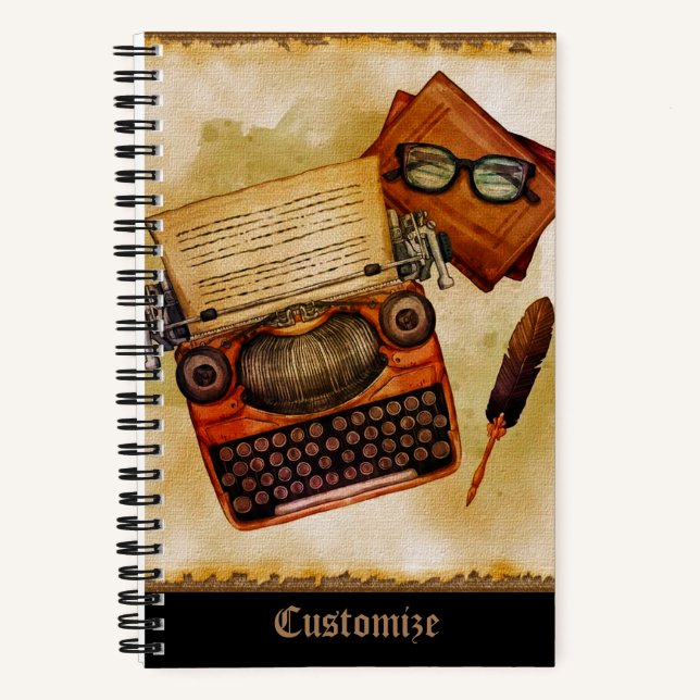Carnet Il Est Écrit Vintage Personnalisé (Recto)