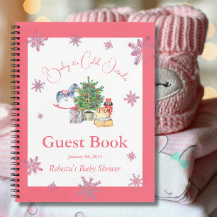 Carnet Il fait froid dehors Pink Girl Baby shower invité