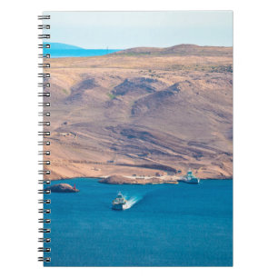 Carnet Île de Pag pierre désert et vue port ferry, Da