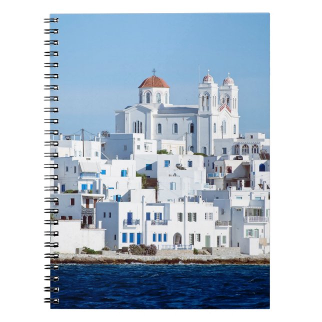 Carnet Île de paros avec le village de naoussa (Devant)