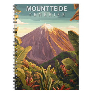 Carnet Îles Canaries du Mont vintage Teide Tenerife