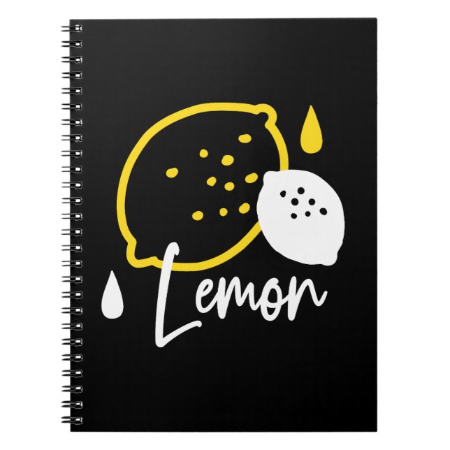 Carnet Illustration Abstraite au citron - Art des agrumes (Devant)