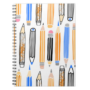 Carnet Illustration au crayon de l'école tirée à la main