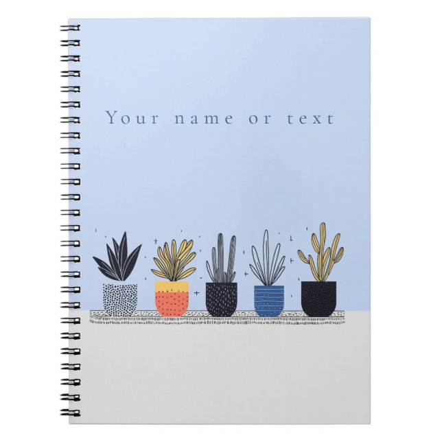 Carnet Illustration botanique maison moderne plantes (Devant)
