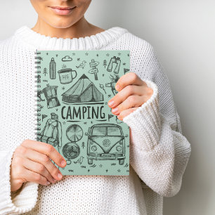 Carnet Illustration Camping Extérieur