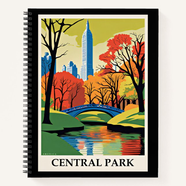 Carnet Illustration colorée de Central Park (Devant)