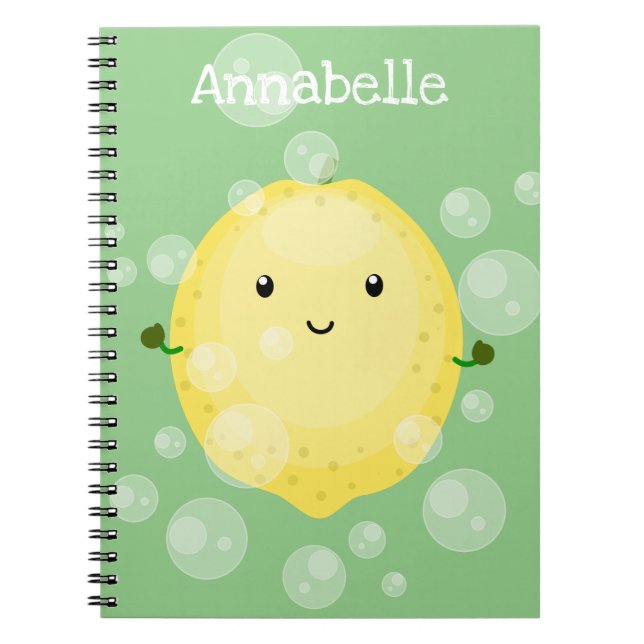 Carnet Illustration de bulles de caricatures de citron mo (Devant)