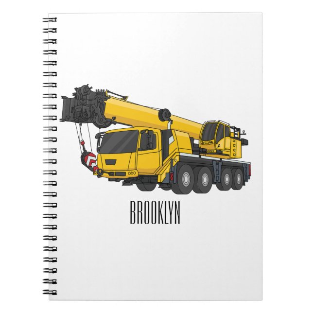 Carnet Illustration de camion de grue (Devant)