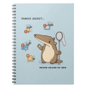 Carnet Illustration de chasseur de notifications drôle de