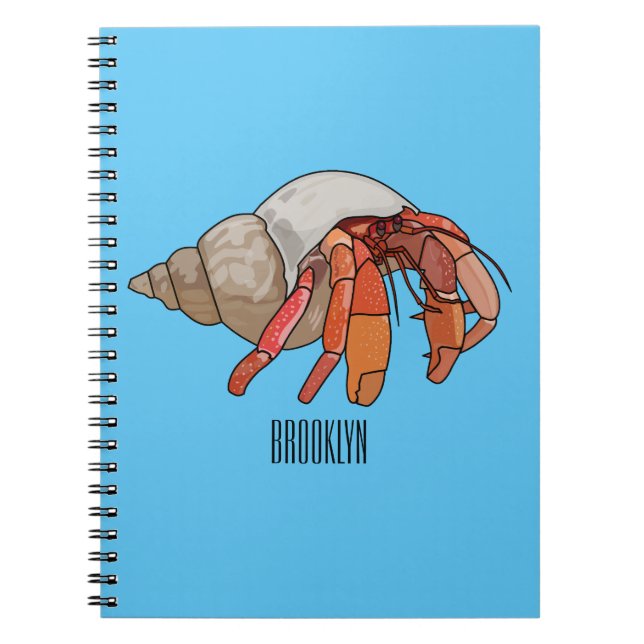 Carnet Illustration de crabe ermite (Devant)