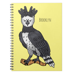Carnet Illustration de dessin animé d'aigle harpie