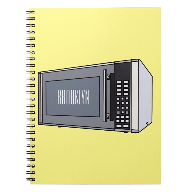 Carnet Illustration de dessin animé de micro-ondes (Devant)