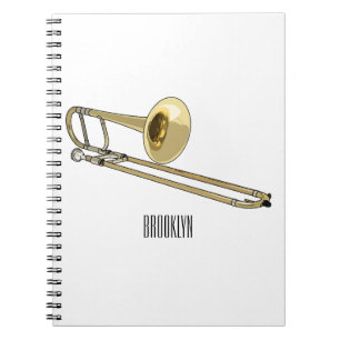 Carnet Illustration de dessin animé de Trombone