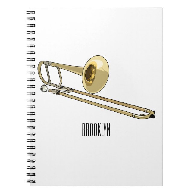 Carnet Illustration de dessin animé de Trombone (Devant)