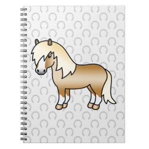 Carnet Illustration de dessin animé mignon de poney Shetl