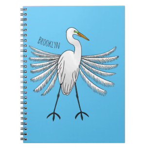 Carnet Illustration de dessin d'oiseau de grand feu
