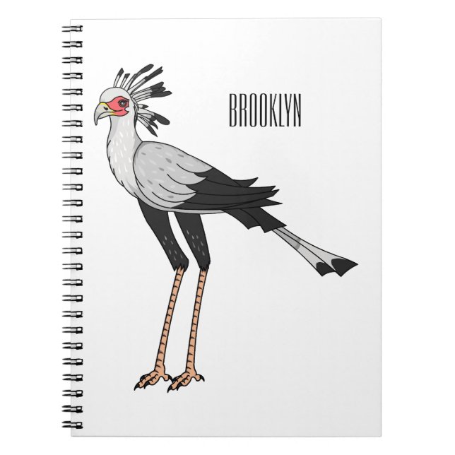 Carnet Illustration de dessin du secrétaire pour oiseaux (Devant)