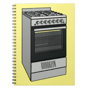 Carnet Illustration de four électrique en bande dessinée