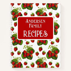 Carnet Illustration de fraise botanique Imprimer Recettes