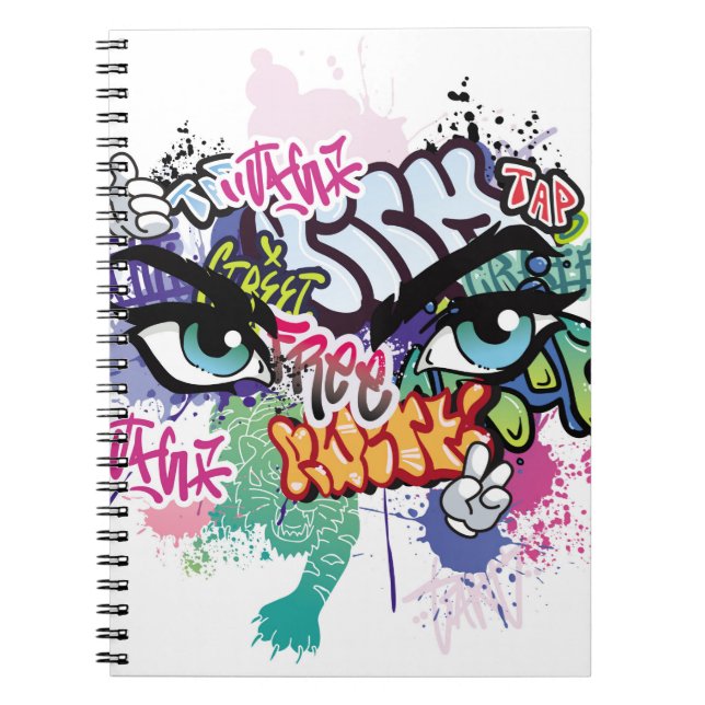 Carnet Illustration de graffiti avec lettres de graffitis (Devant)
