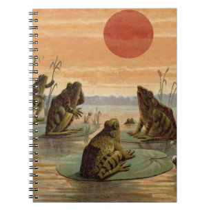 Carnet Illustration de grenouilles Lily Pads Moon