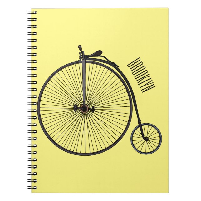 Carnet Illustration de la bande dessinée de vélo à grande (Devant)